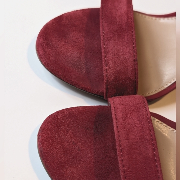 Steve Madden | Carson Dark Red Suede Ankle Strap Platform Heels | 9 - Picture 5 of 13
